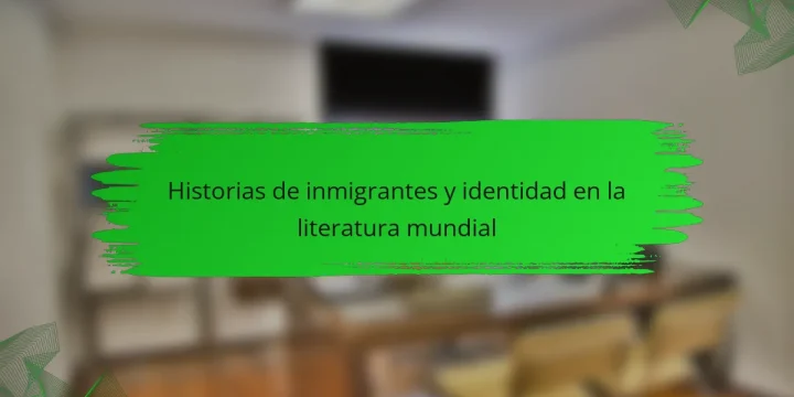 Historias de inmigrantes y identidad en la literatura mundial