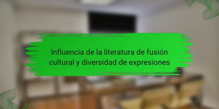 Influencia de la literatura de fusión cultural y diversidad de expresiones